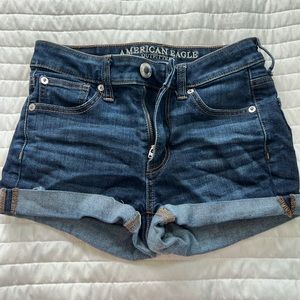 Girls dark blue denim shorts
